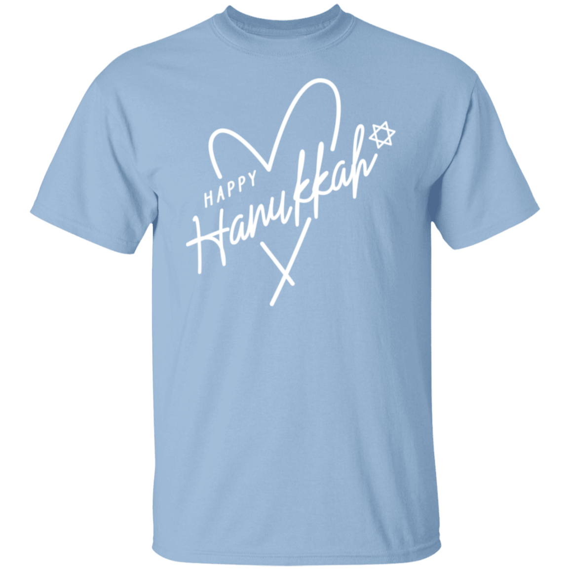 Hanukkah White Heart T-Shirt