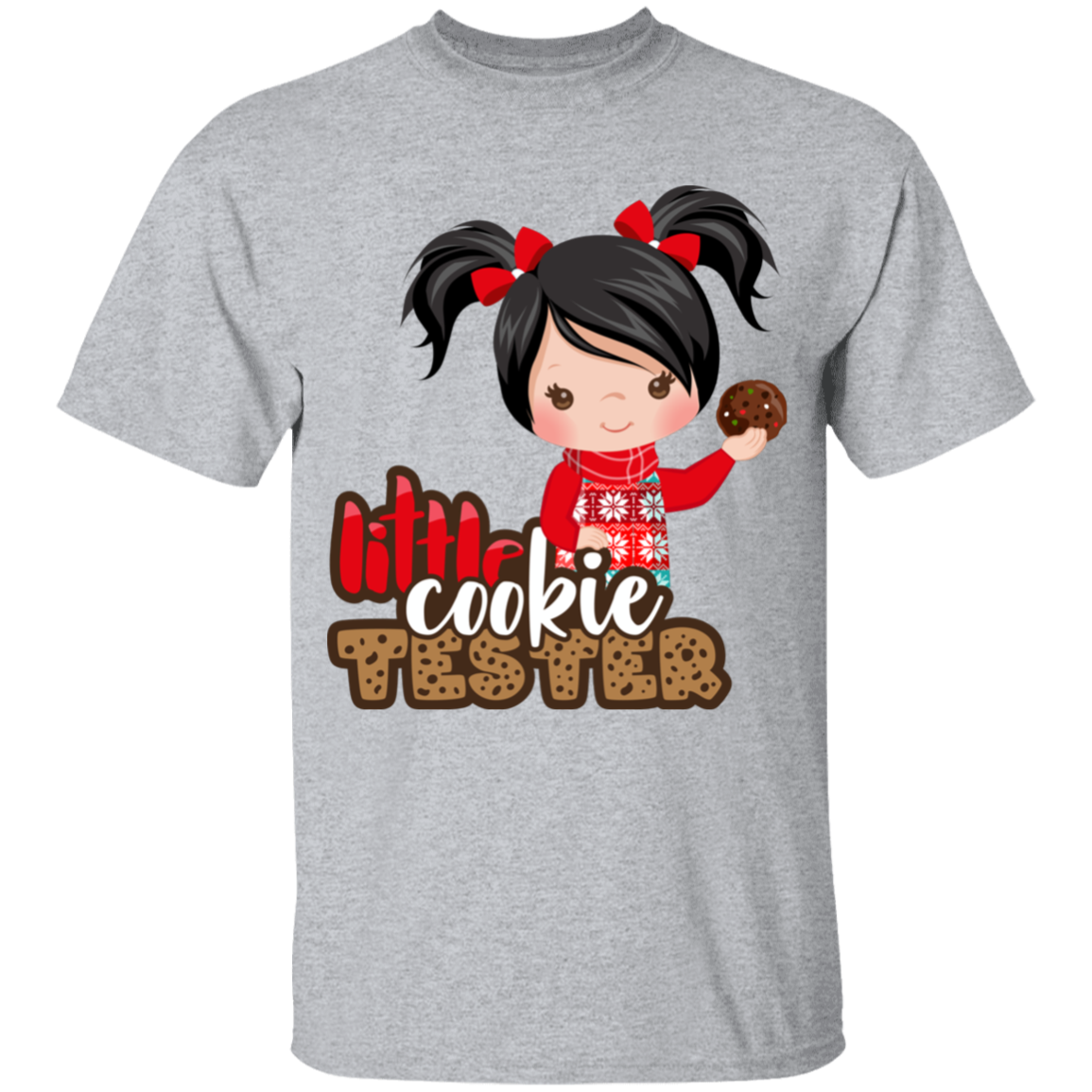 Little Cookie Tester Black Hair Girl 100% Cotton T-Shirt