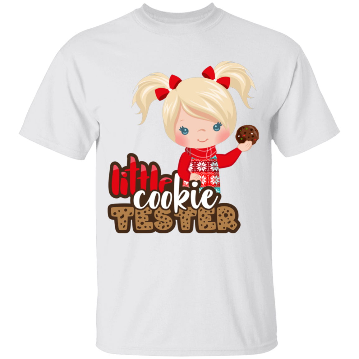 Little Cookie Tester Blonde Hair Girl 100% Cotton T-Shirt