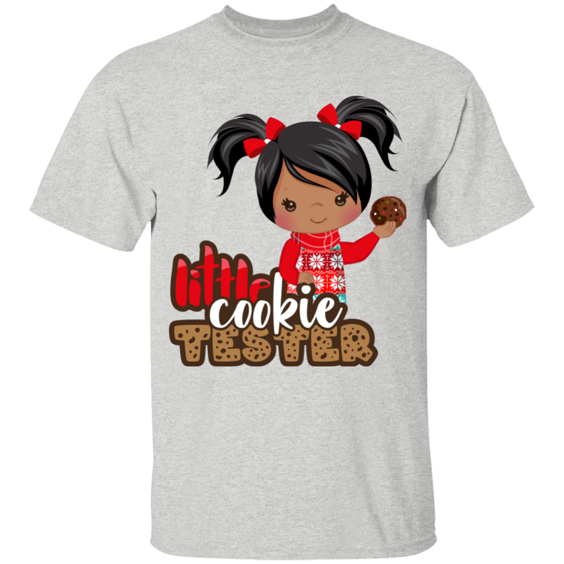 Little Cookie Tester African American Girl 100% Cotton T-Shirt