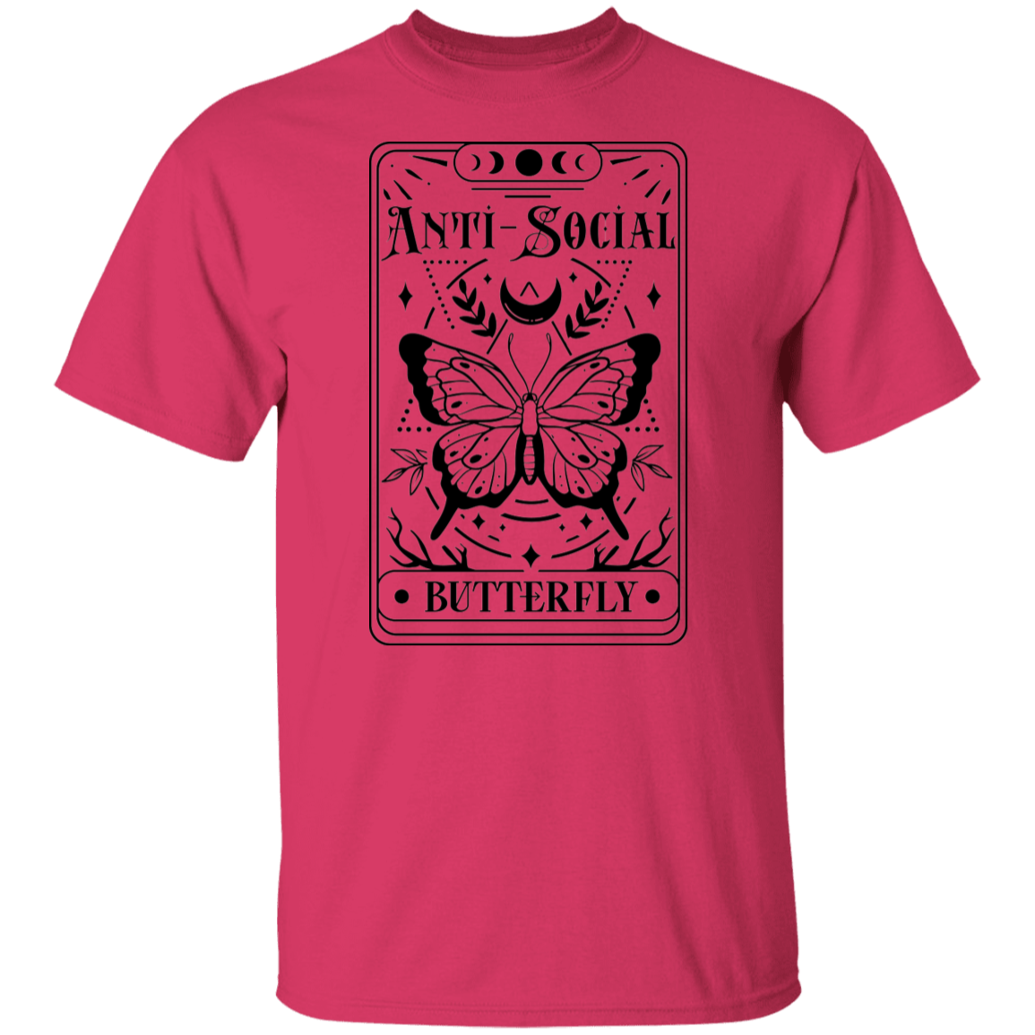 Anti Social Butterfly Tarot Card T-Shirt