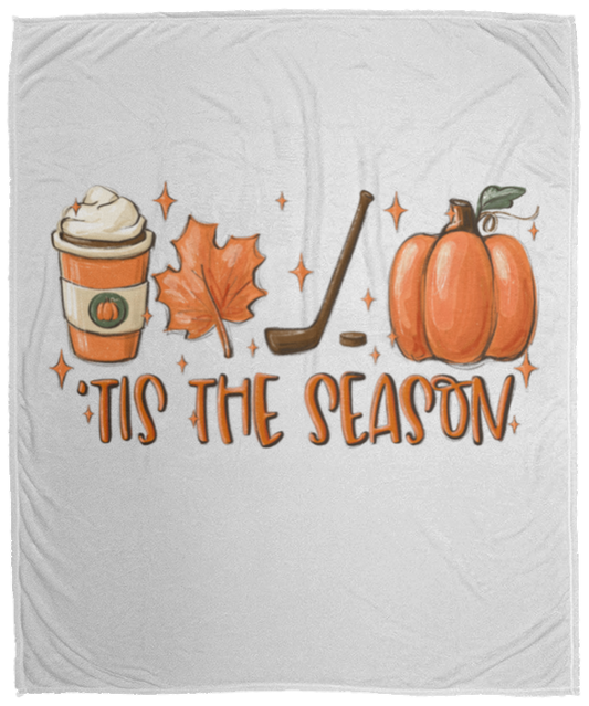 Tis The Season Hockey Plush Fleece Blanket - 50x60