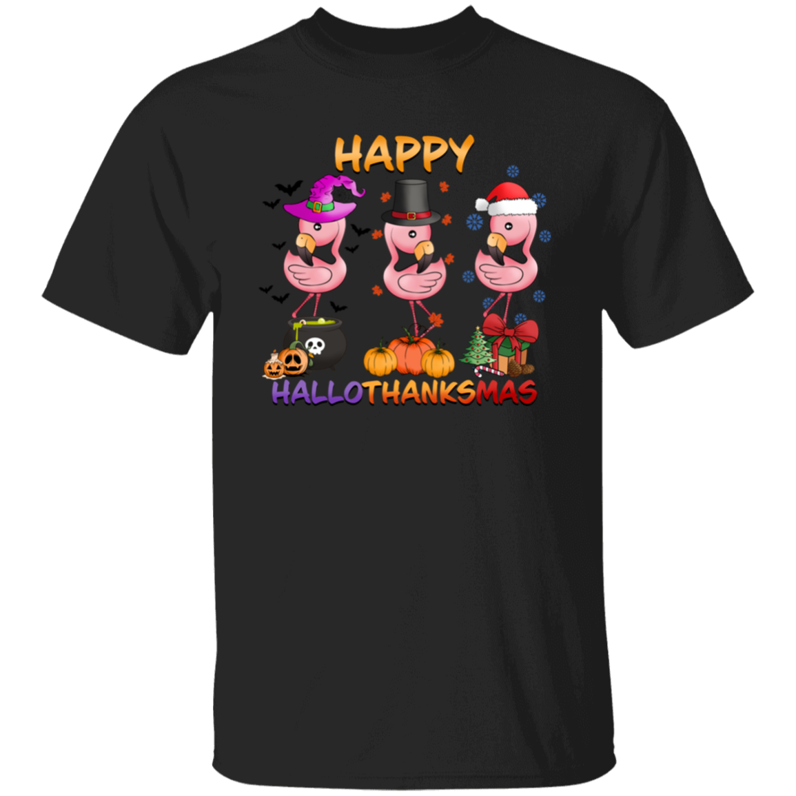 Flamingo HalloThanksMas T-Shirt