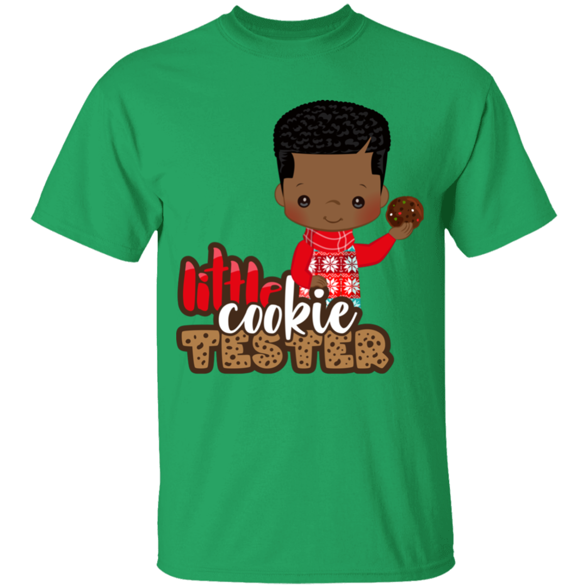 Little Cookie Tester African American Boy 100% Cotton T-Shirt