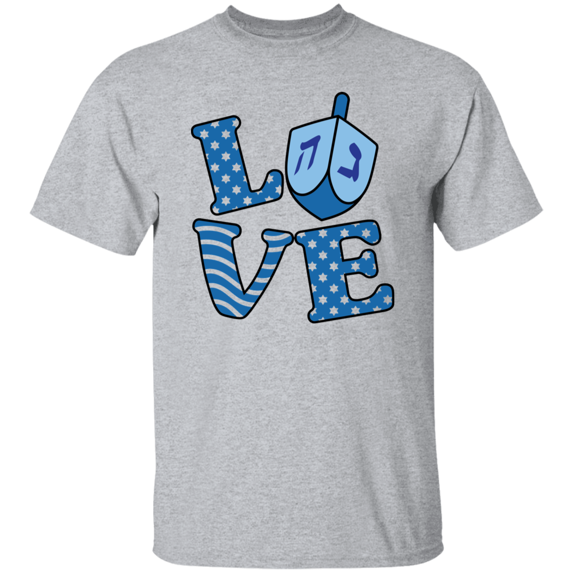 LOVE Hannukah 5.3 oz. T-Shirt