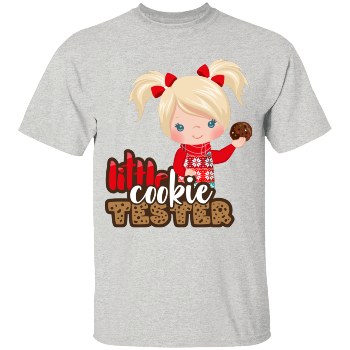 Little Cookie Tester Blonde Hair Girl 100% Cotton T-Shirt