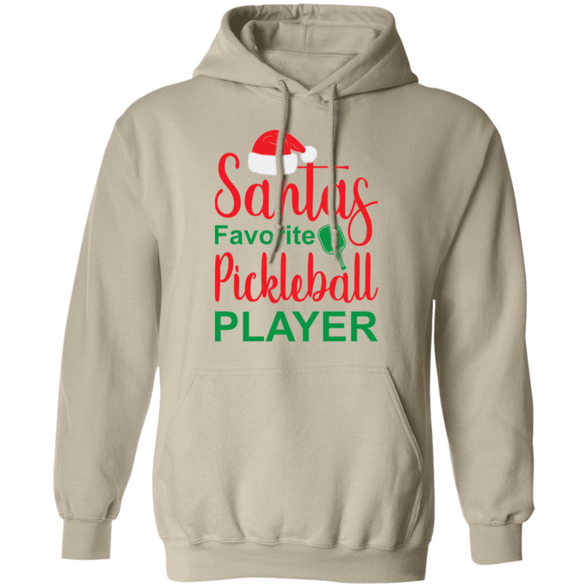 Santa's Favorite Pickleball Player  Pullover Hoodie