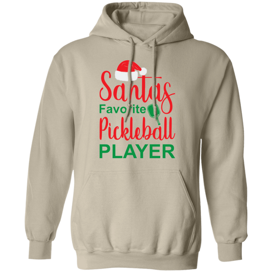 Santa's Favorite Pickleball Player  Pullover Hoodie