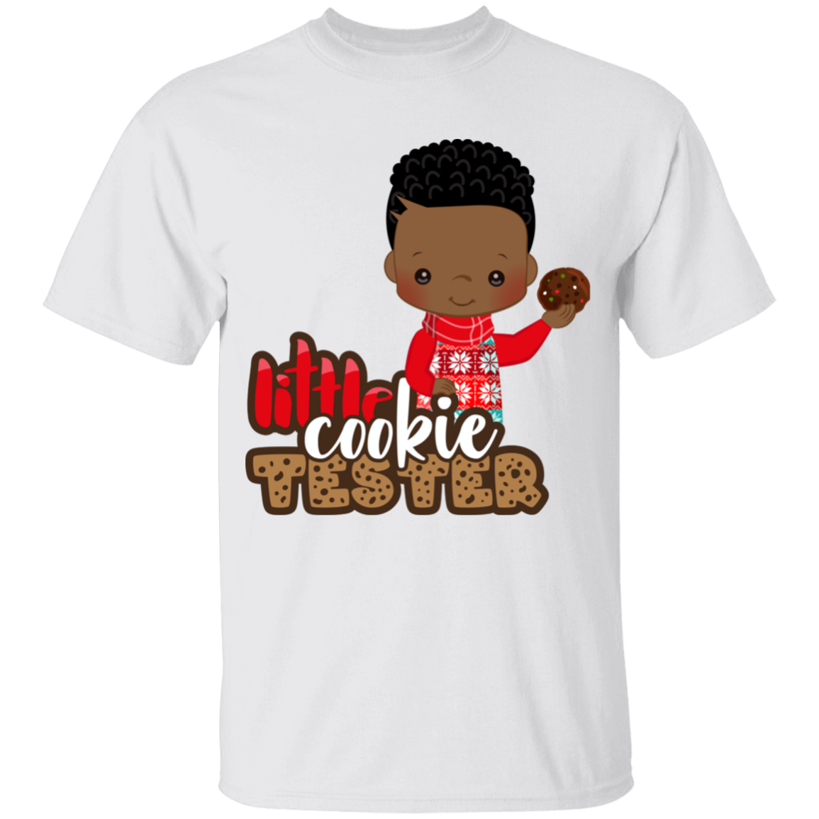 Little Cookie Tester African American Boy Cotton T-Shirt
