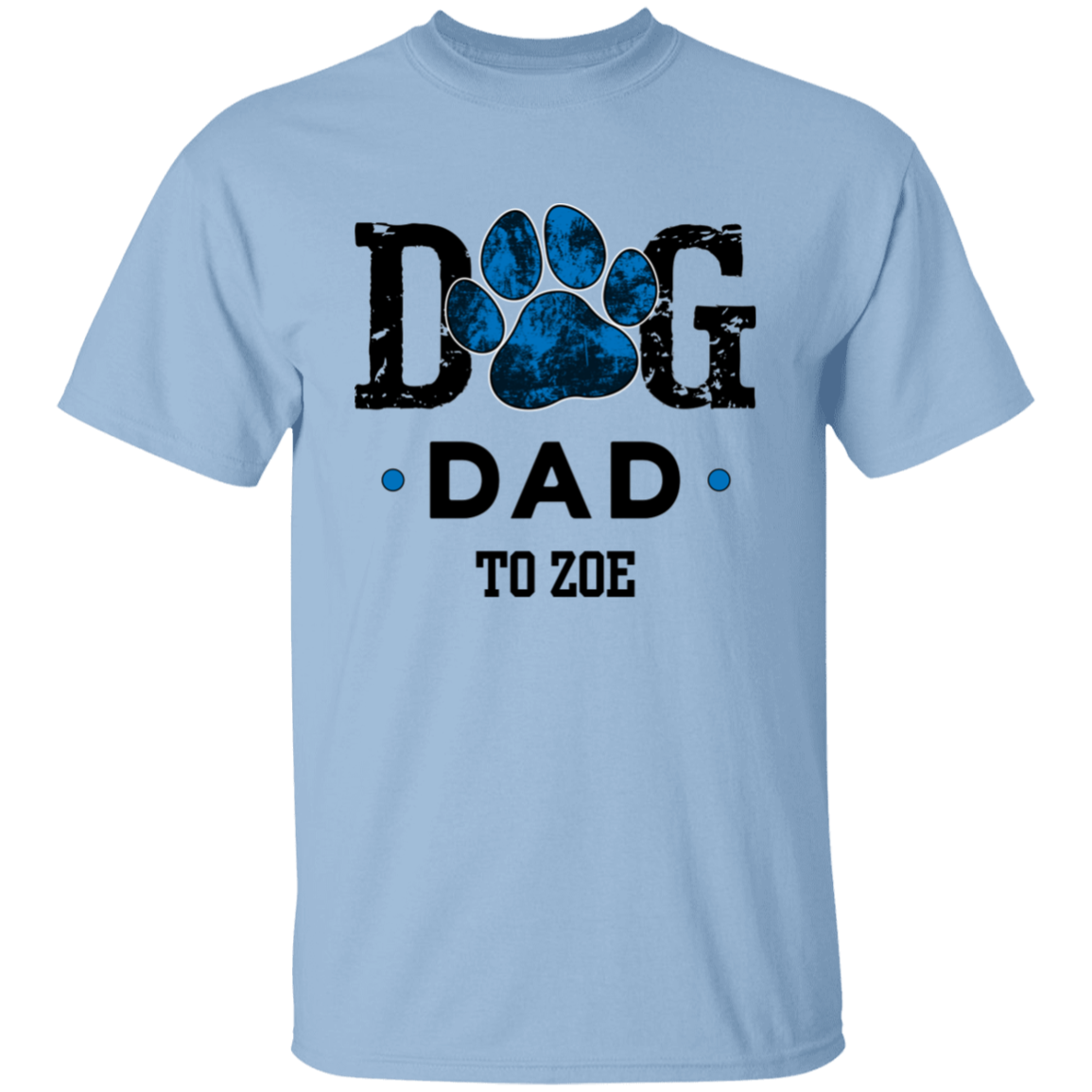 Dog Dad Personalized 5.3 oz. T-Shirt