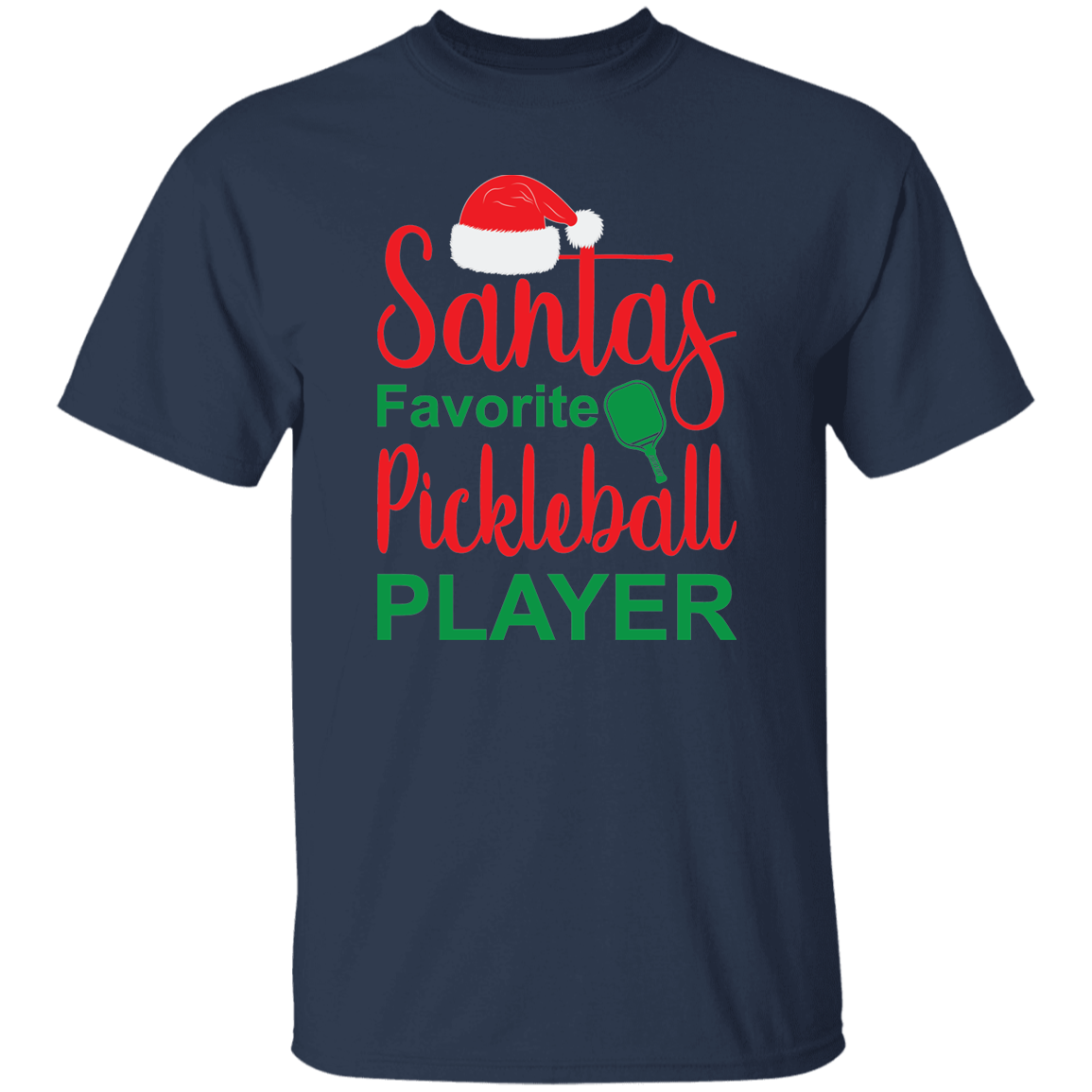 Santa's Favorite Pickleball Player T-Shirt