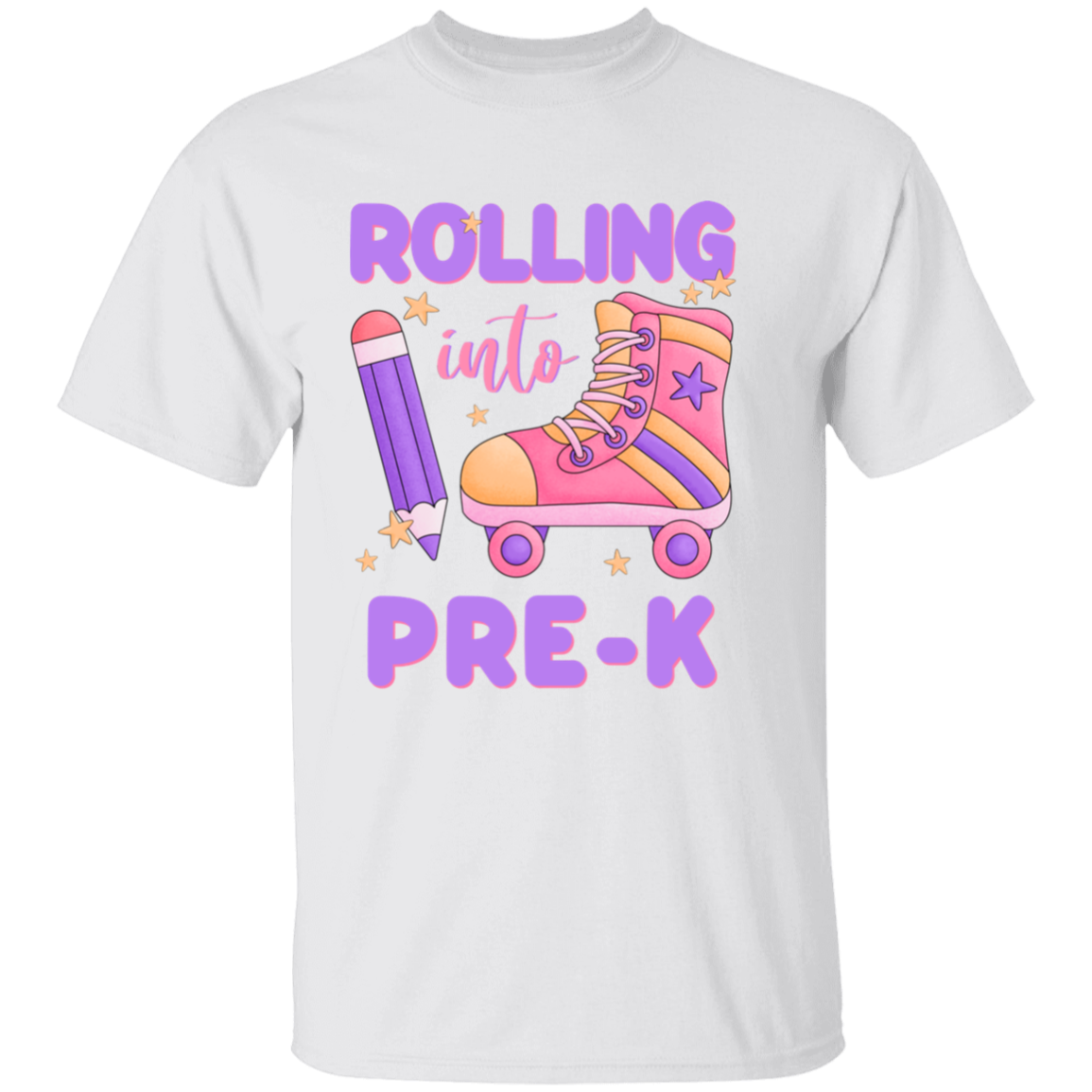 Rolling Into Pre K Youth Cotton T-Shirt