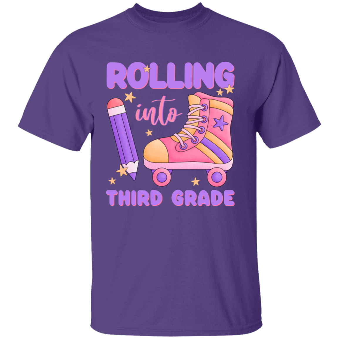 Rolling into Third Grade Youth Cotton T-Shirt