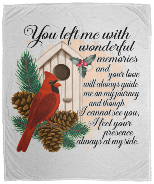 You Left Me With Wonderful Memories Plush Fleece Blanket - 50x60