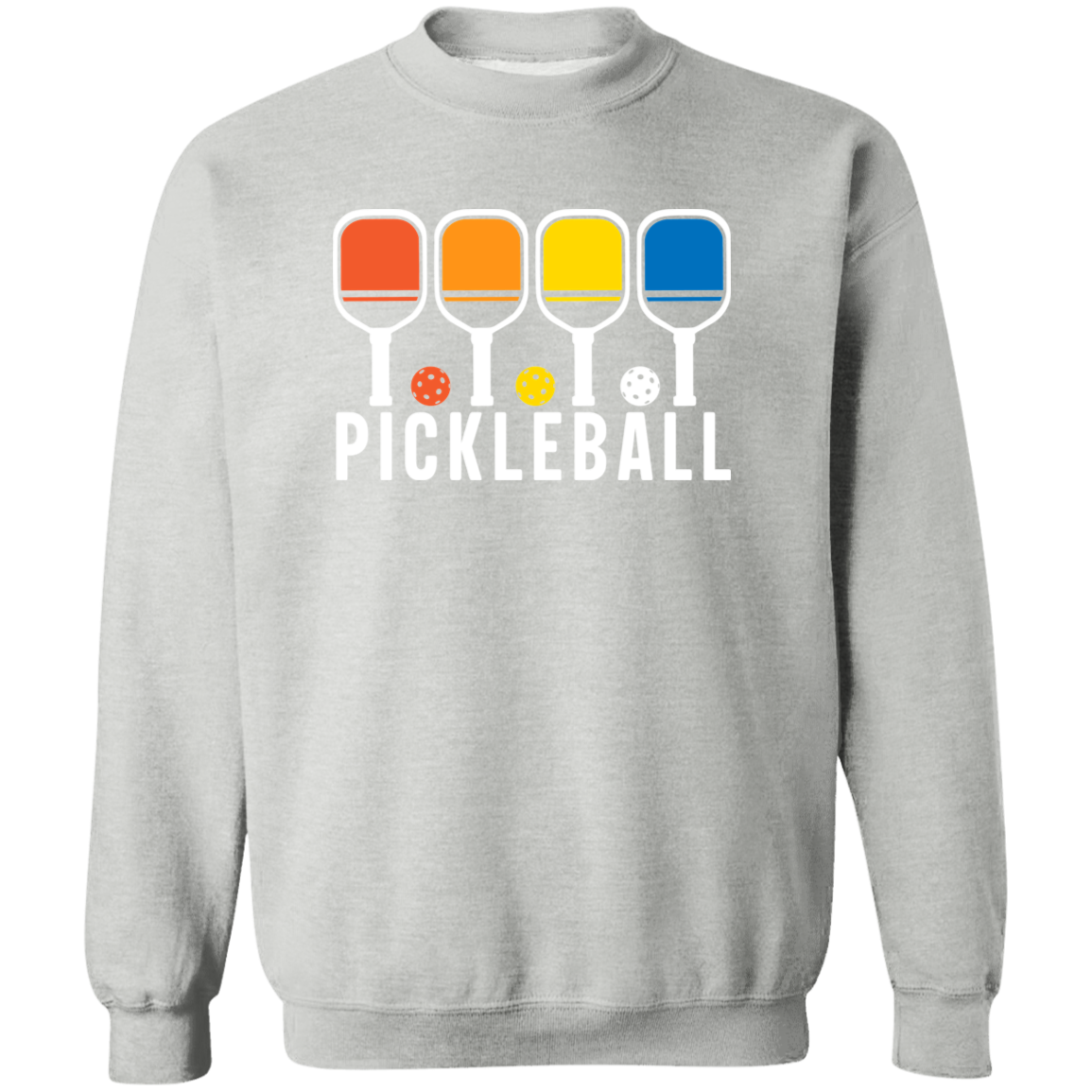 Pickleball Colors Crewneck Pullover Sweatshirt