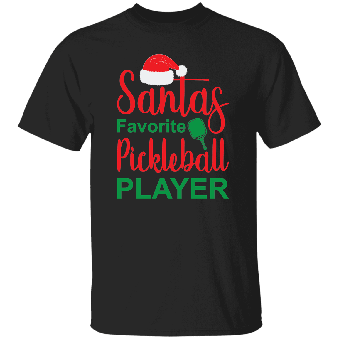 Santa's Favorite Pickleball Player T-Shirt