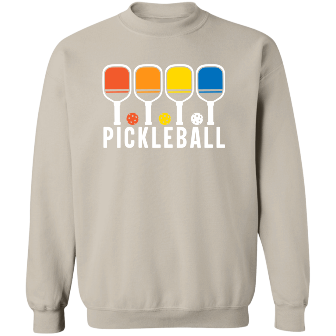Pickleball Colors Crewneck Pullover Sweatshirt