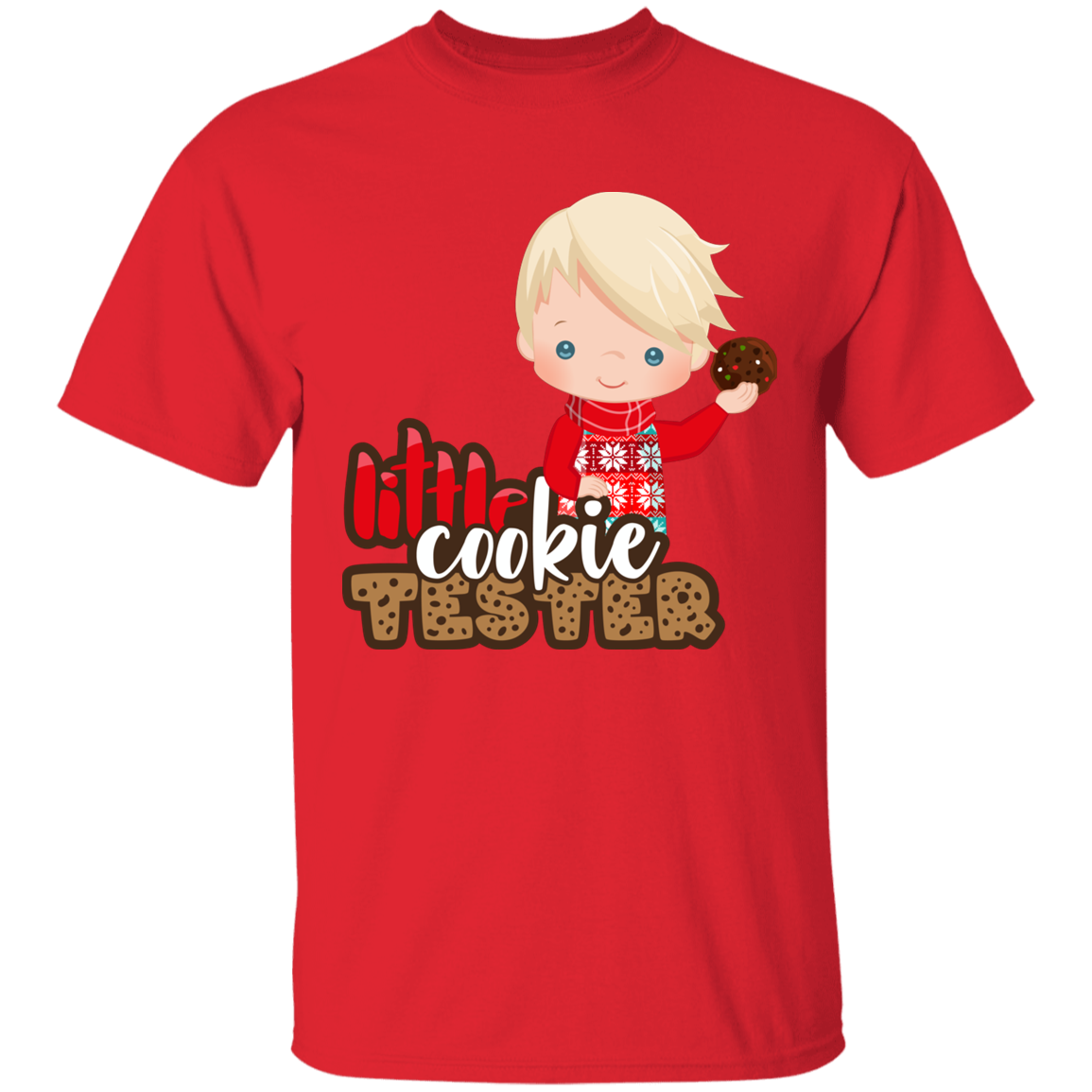 Little Cookie Test Blonde Boy 100% Cotton T-Shirt