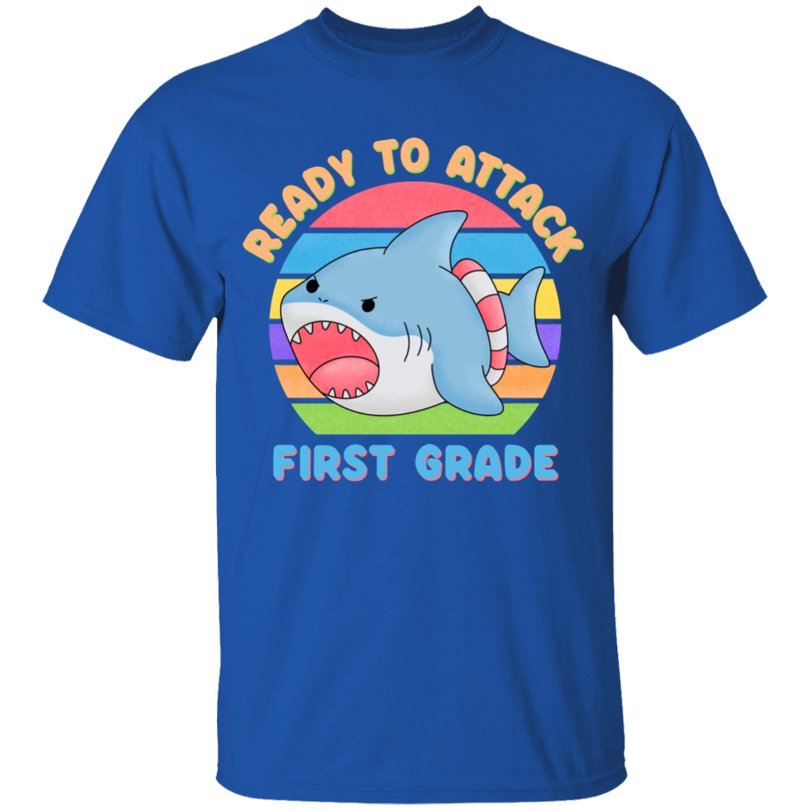 Ready to Attack Shark First Grade Youth Cotton T-Shirt