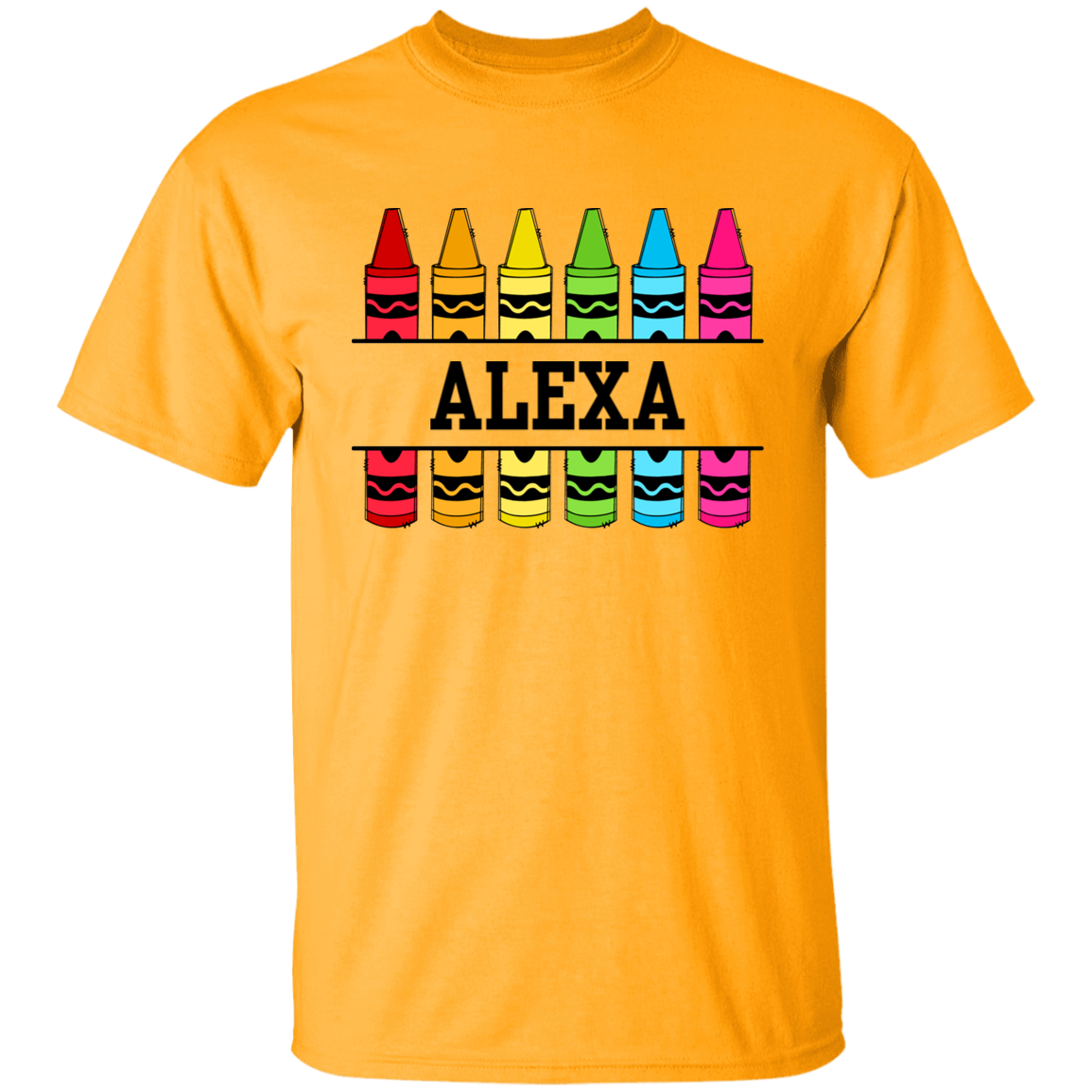 Crayons Personalized Youth 5.3 oz 100% Cotton T-Shirt