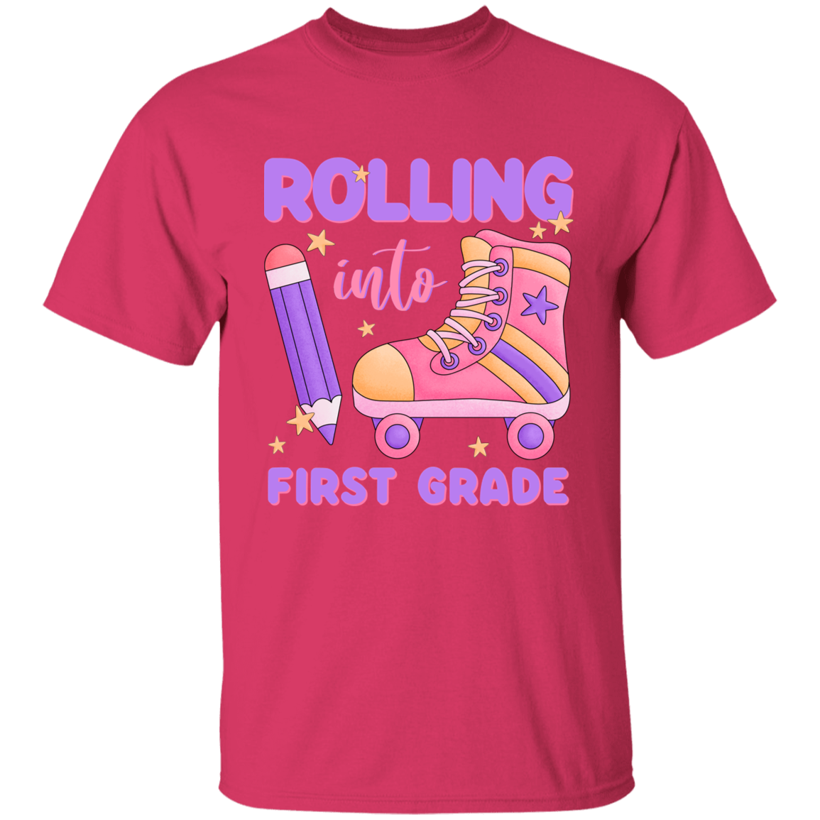 Rolling Into First Grade Youth Cotton T-Shirt