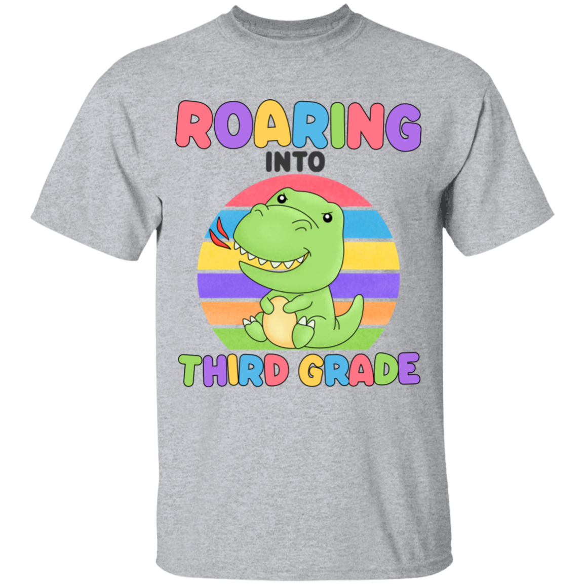 Roaring Into Third Grade Youth  Cotton T-Shirt