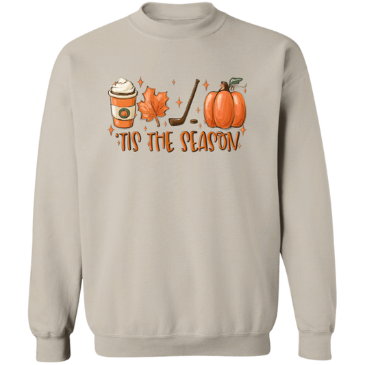 Tis The Season Hockey Crewneck Pullover Sweatshirt