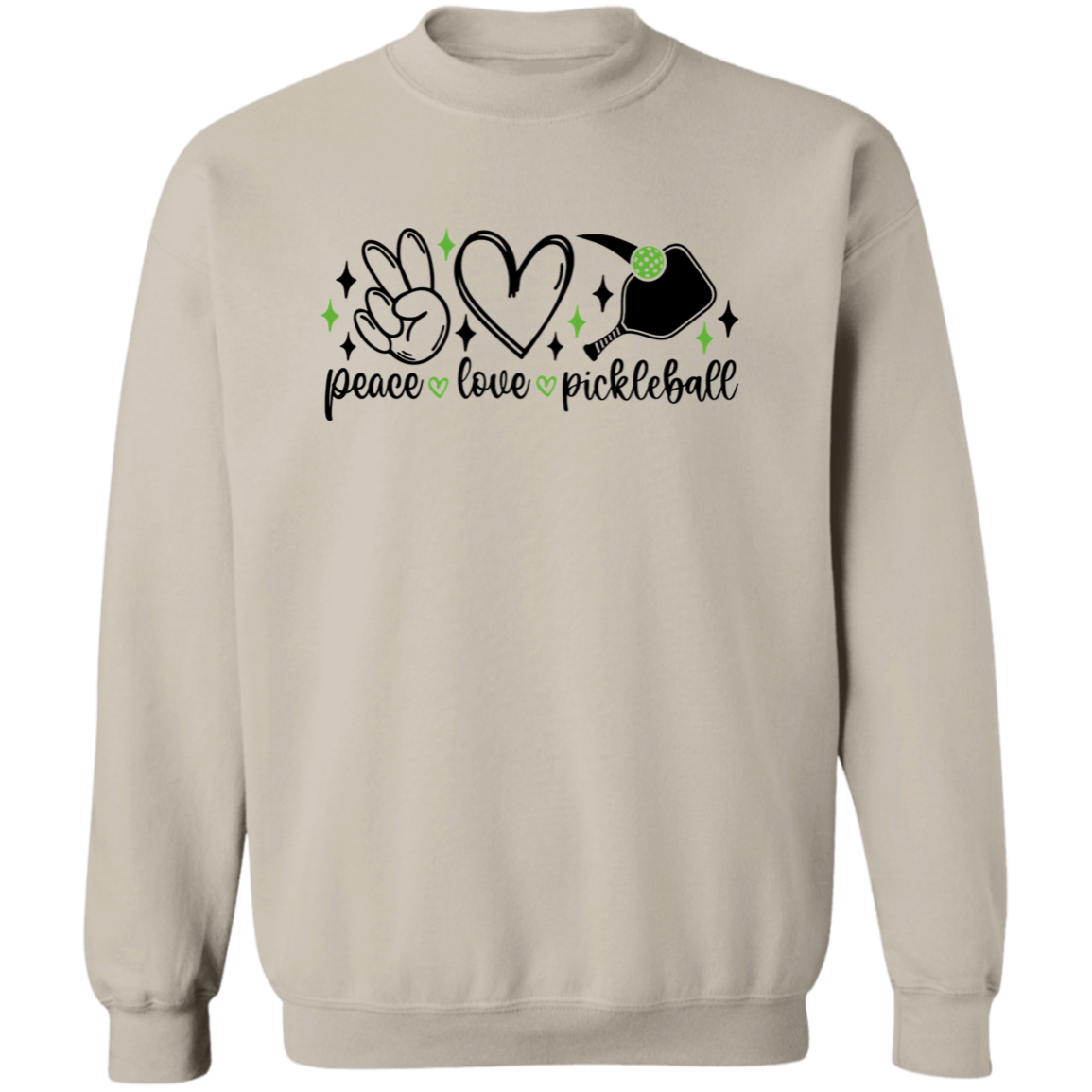 Peace Love Pickleball Crewneck Pullover Sweatshirt