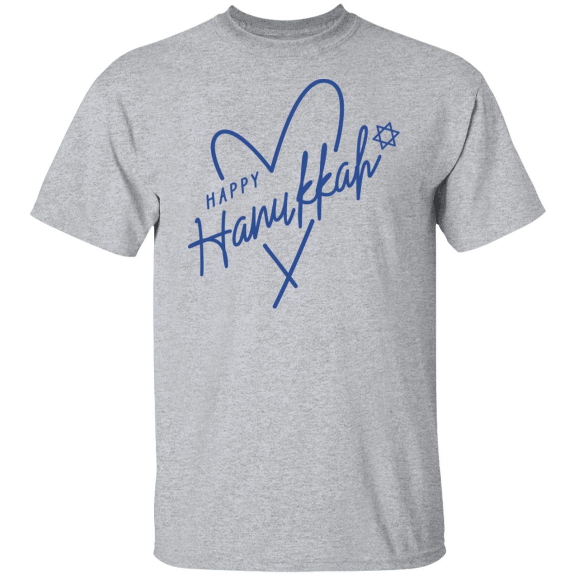 Hanukkah Love Blue Heart T-Shirt