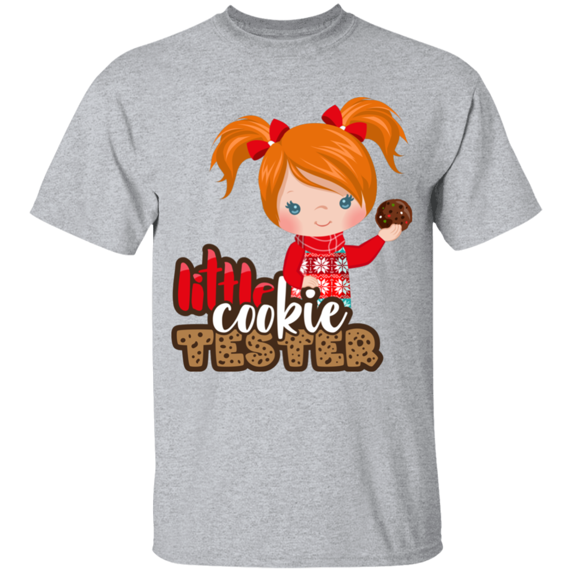 Little Cookie Tester Red Hair Girl 100% Cotton T-Shirt
