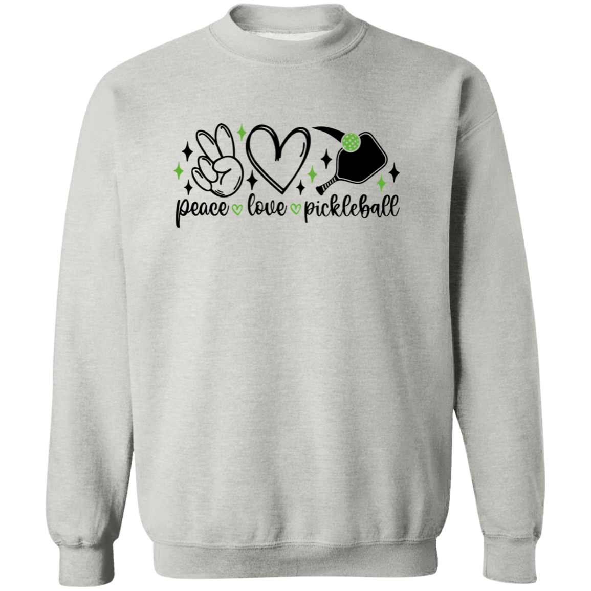 Peace Love Pickleball Crewneck Pullover Sweatshirt