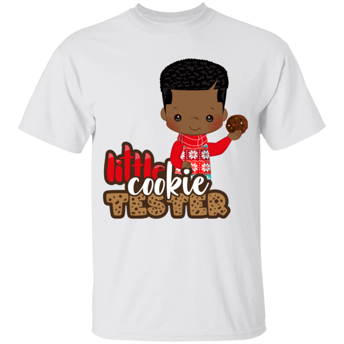 Little Cookie Tester African American Boy 100% Cotton T-Shirt