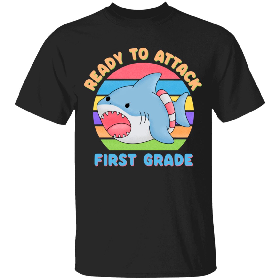 Ready to Attack Shark First Grade Youth Cotton T-Shirt