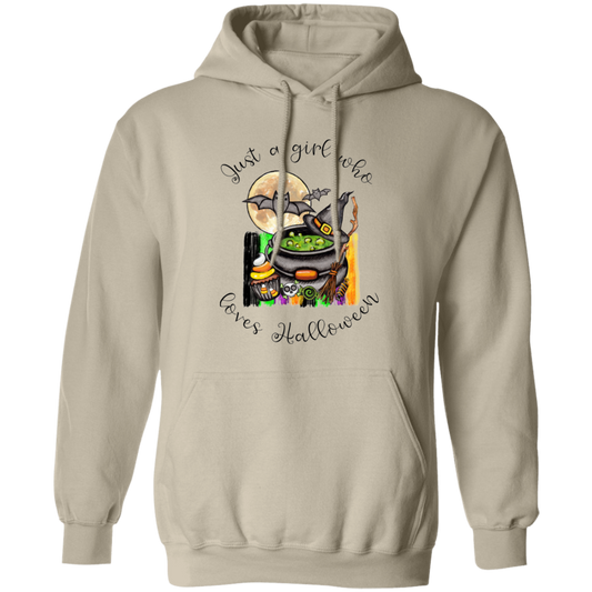 Just A Girl Who Loves Halloween Pullover Hoodie
