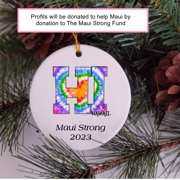 Maui Relief Hawaiian Christmas Ornament