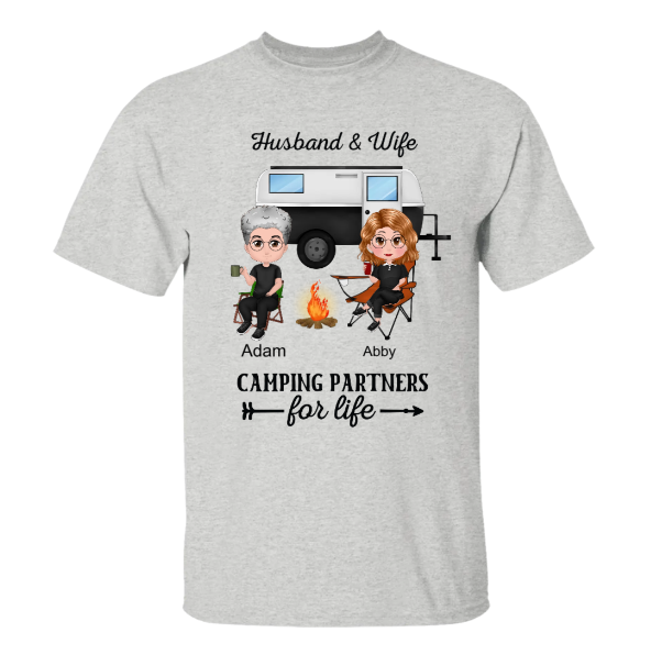 Camping Partners for Life Husband and Wife T-Shirt