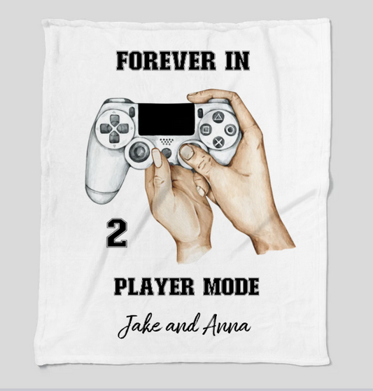 Forever in 2 Player Mode Video Gamer Cozy Plush Fleece Blanket – 50×60