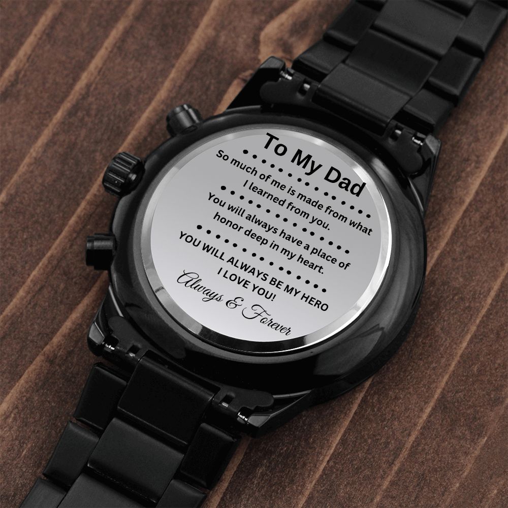 To My Dad Engraved Watch