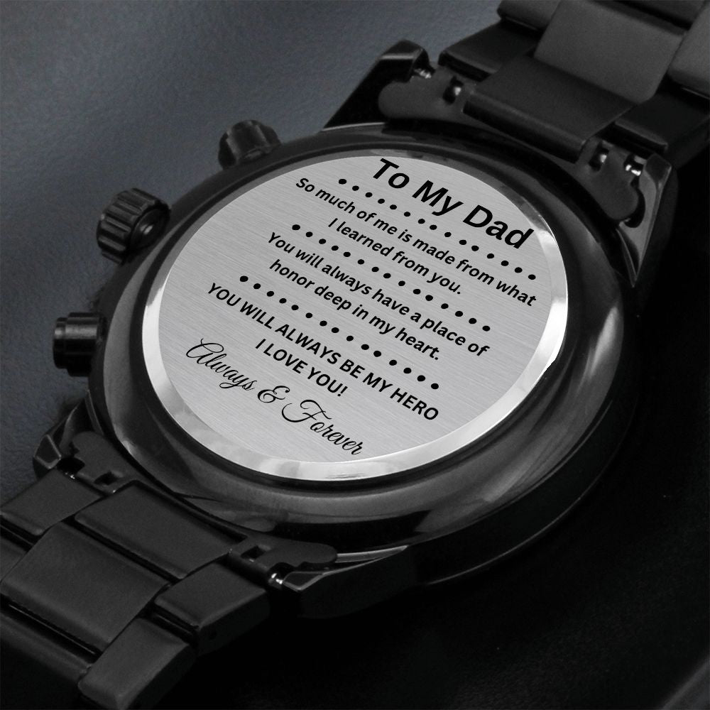 To My Dad Engraved Watch