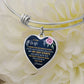 To My Dear Wife I know The Distance is Hard Love Your Husband Bangle Bracelet