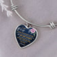 To My Dear Wife I know The Distance is Hard Love Your Husband Bangle Bracelet