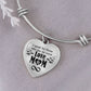 Dog Mom I Speak For Those That Have No Voice Bangle Bracelet