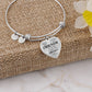 Side by Side or Miles Apart, Friends Are Forever Close To Your Heart Bangle Bracelet