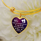 To My Wife Thank You For Bringing Joy To My Heart Bangle Bracelet