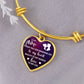 To My Wife Thank You For Bringing Joy To My Heart Bangle Bracelet