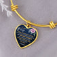 To My Dear Wife I know The Distance is Hard Love Your Husband Bangle Bracelet