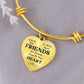 Side by Side or Miles Apart, Friends Are Forever Close To Your Heart Bangle Bracelet