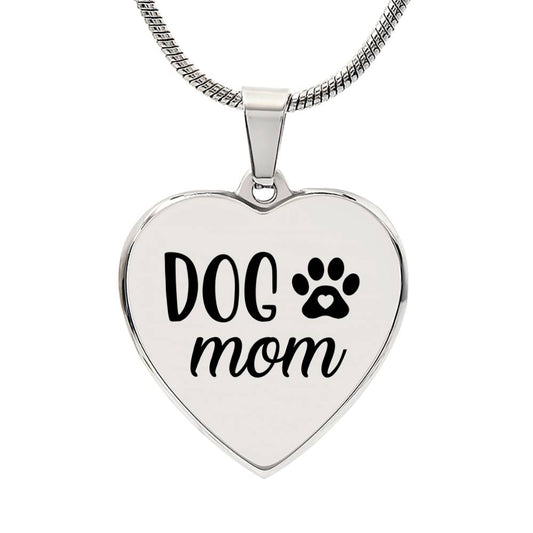 Dog Mom Necklace- Personalize the back with your own message!