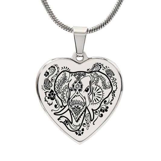 Elephant Engravable Necklace - Personalized the back with your own words!