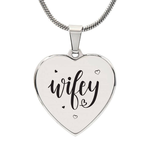 Wifey Necklace- personalize the back with your very own message!!